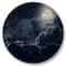 Designart - Cloudy Full Moon Night - Nautical & Coastal Metal Circle Wall Art